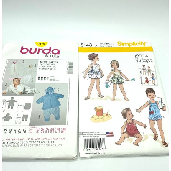 5 baby patterns Accessories and clothing Simplicity Burda - Picture 2 of 3